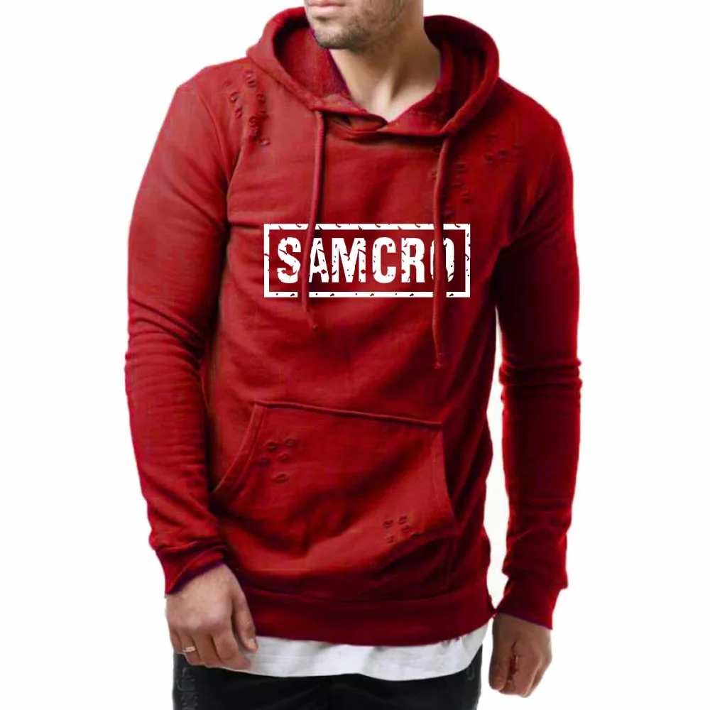 

Men Hoodies SOA Sons of anarchy the child Fashion SAMCRO Prints high quality Crew neck Fashion Mens Hooded Fashion Tracksuits