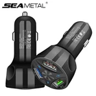 Адаптер для автомобильного прикуривателя с 3 USB-портами, быстрая зарядка QC3.0, автомобильное зарядное устройство для Huawei, iPhone, Samsung, Android