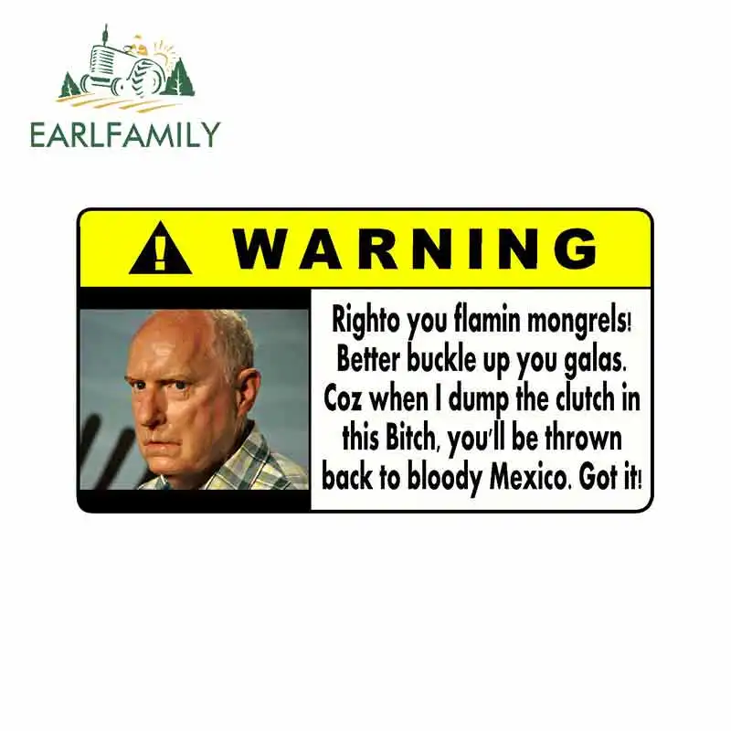 EARLFAMILY 13 см x 9 4 Предупреждение Альф Стюарт забавные хуны граффити Наклейка