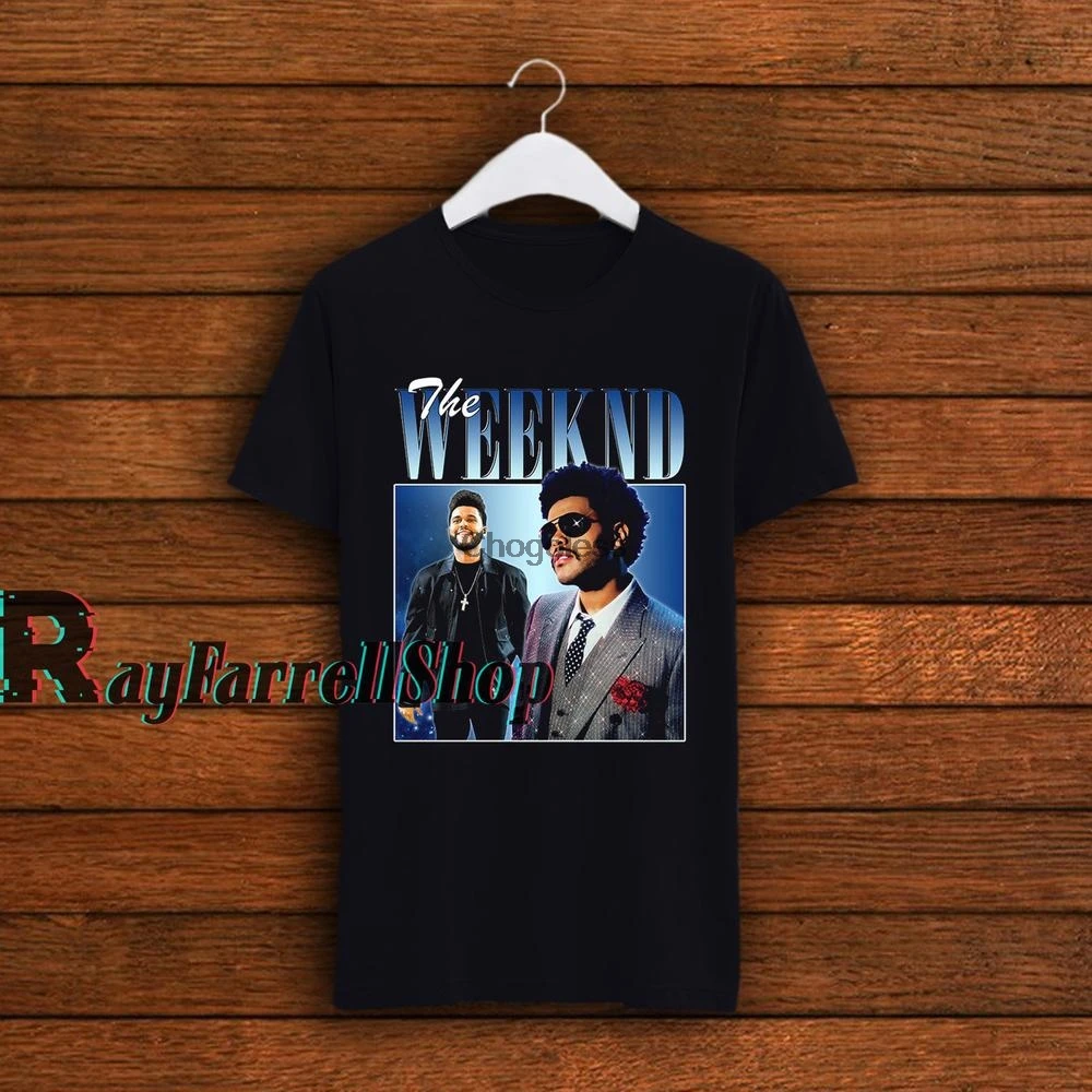 

The Weeknd Rap Hip Hop 90s Retro Homage Vintage T Shirt New Casual Black Men Women T Shirt RF54