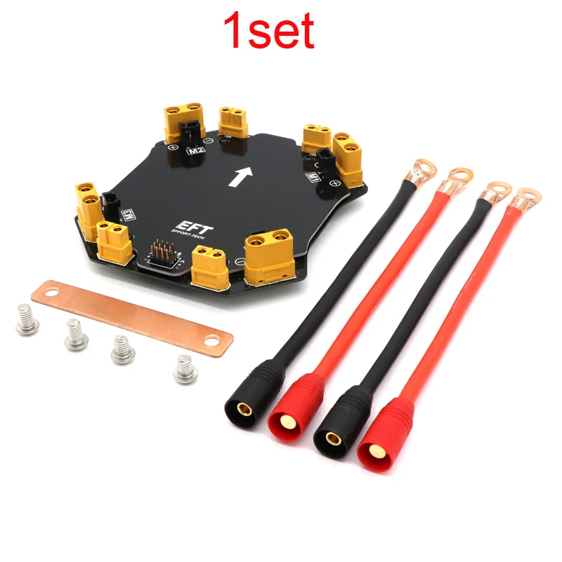 

1Set EFT E410 Rack Distribution Board High Current V4 Distributing Module with AS150 Plugs for DIY RC Plant Agriculture UAV