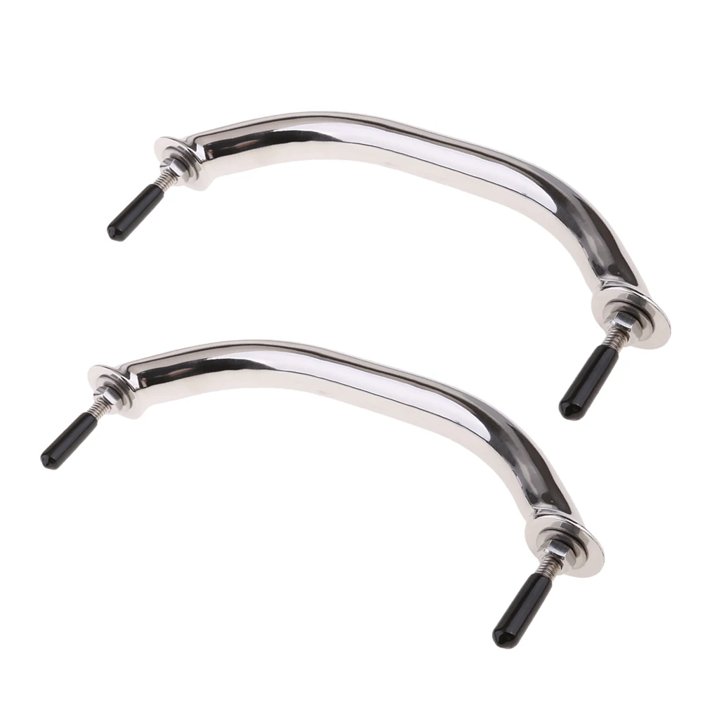 

2x Polished Boat Grab Bar Handle Rail Handrail 8 inch for Marine Yacht - 316 Stainless Steel - Replacement Parts