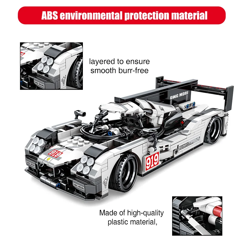 621 шт. строительные блоки ing car Technic RC Гусеничный трюковый гонщик 919 с дистанционным
