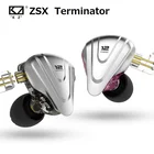 KZ ZSX Terminator 5BA 1DD 12-unit гибридные металлические наушники-вкладыши 2-контактный Разъемный кабель дизайн HIFI наушники музыка Спорт игра