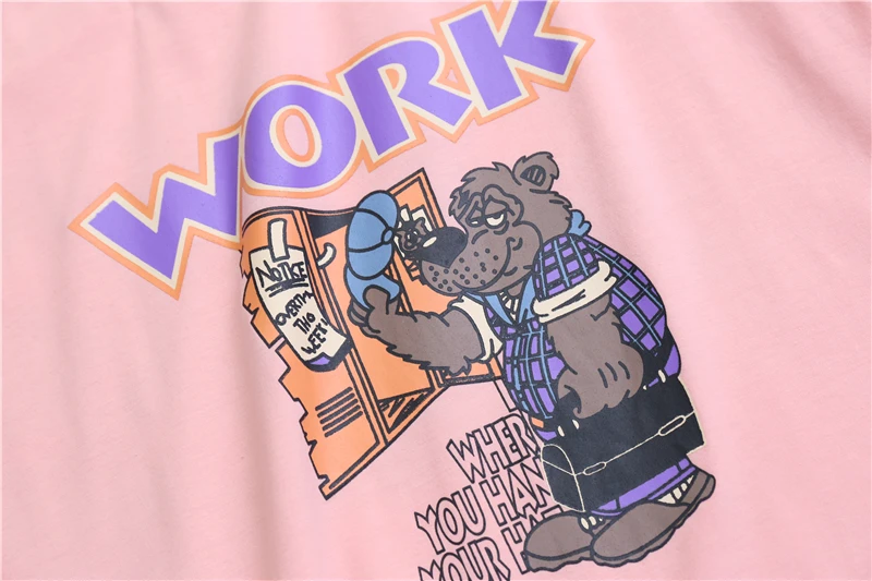 

summer Pure cotton Mid-length Women's T-shirt short Anime tops shirt Harajuku Korean Plus Size clothing women pink Tops KY5880