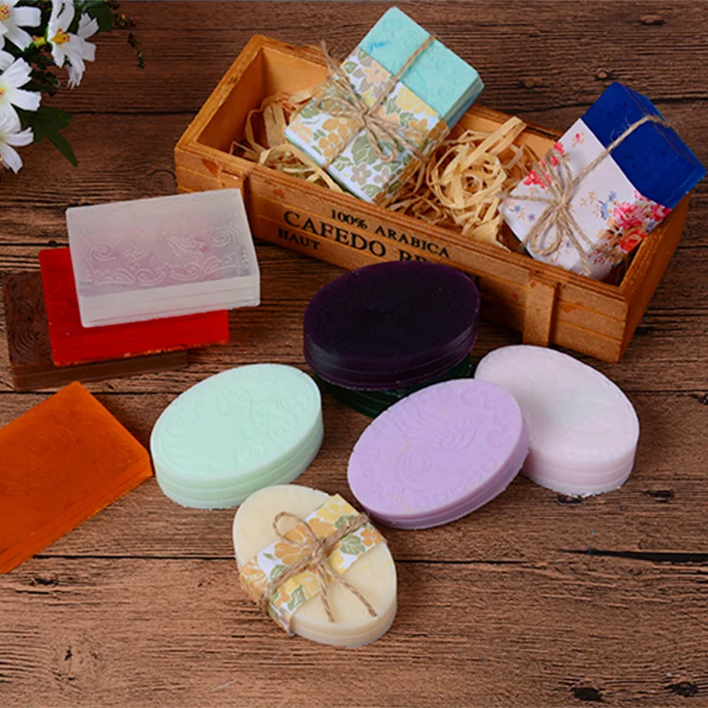 

6 Cavity Silicone Soap Molds Oval Rectangle Soap Molds and Supplies Flower Pattern Cake Molds for Baking Cookie Dessert Molds