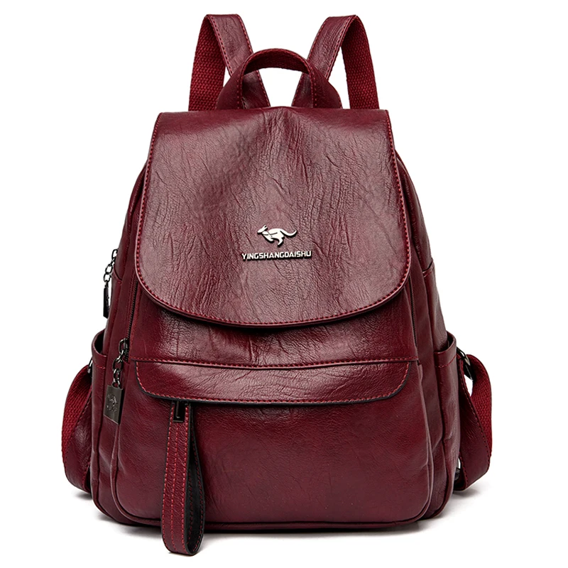 Женские кожаные рюкзаки, винтажные женские сумки на плечо, повседневный рюкзак, дорожный рюкзак, рюкзаки, школьные сумки для девочек, Sac a Dos