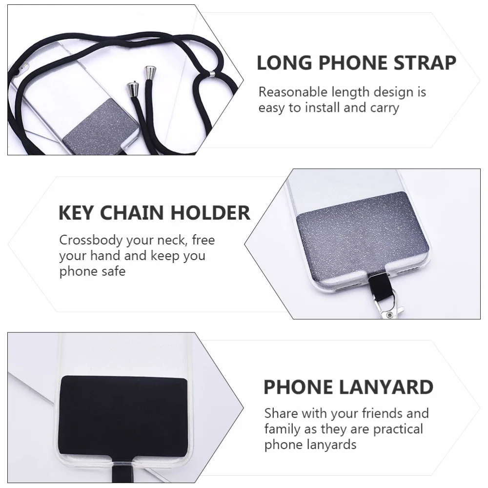 1 пара длинных ремешков для телефона регулируемые ремешки (разные цвета) |