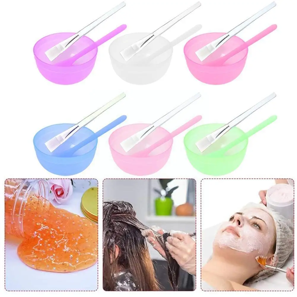 

3PCS Facial Mask set Mixing Bowl Set Diy Facemask Mixing Mask Silicon Mask Kit Facial Stick Tool Spoon Bowl With Brush Faci W3B0