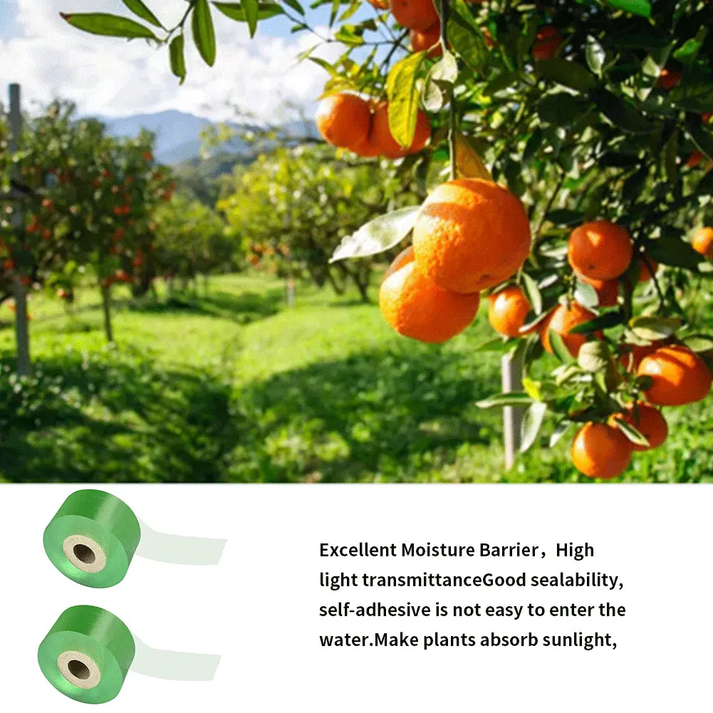 

2PCS Grafting Roll Tape Plant Repair Tape Self-Adhesive Stretchable Stickers Clear Floristry Film Plant Fruit Tree Garden Repair