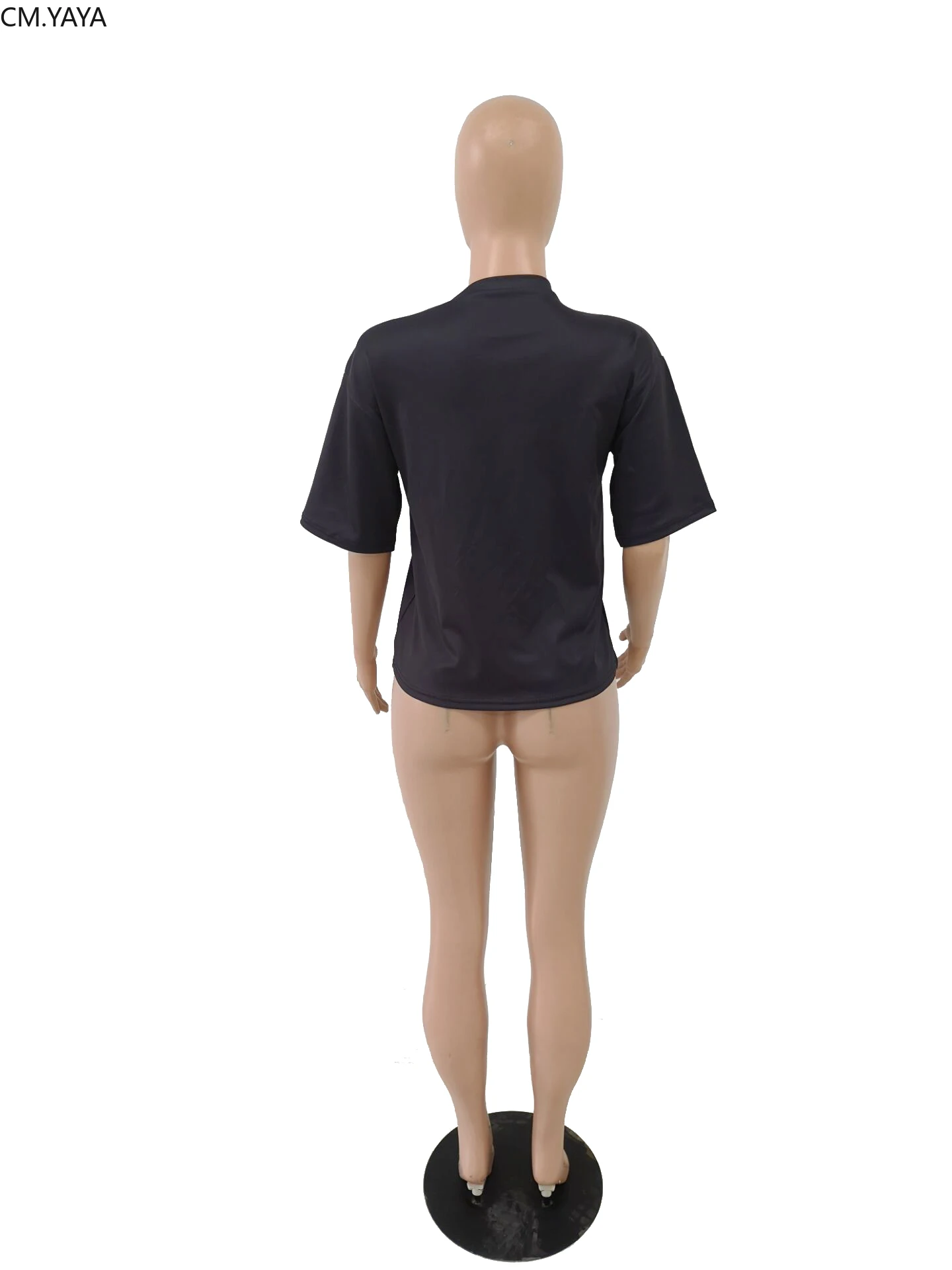 Женская футболка с короткими рукавами круглым вырезом принтом букв модная