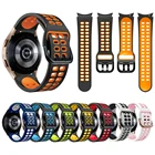 Ремешок силиконовый для Samsung Galaxy Watch 4 Classic, спортивный сменный Браслет для Galaxy Watch 4 44 мм 42 мм, с изогнутым концом