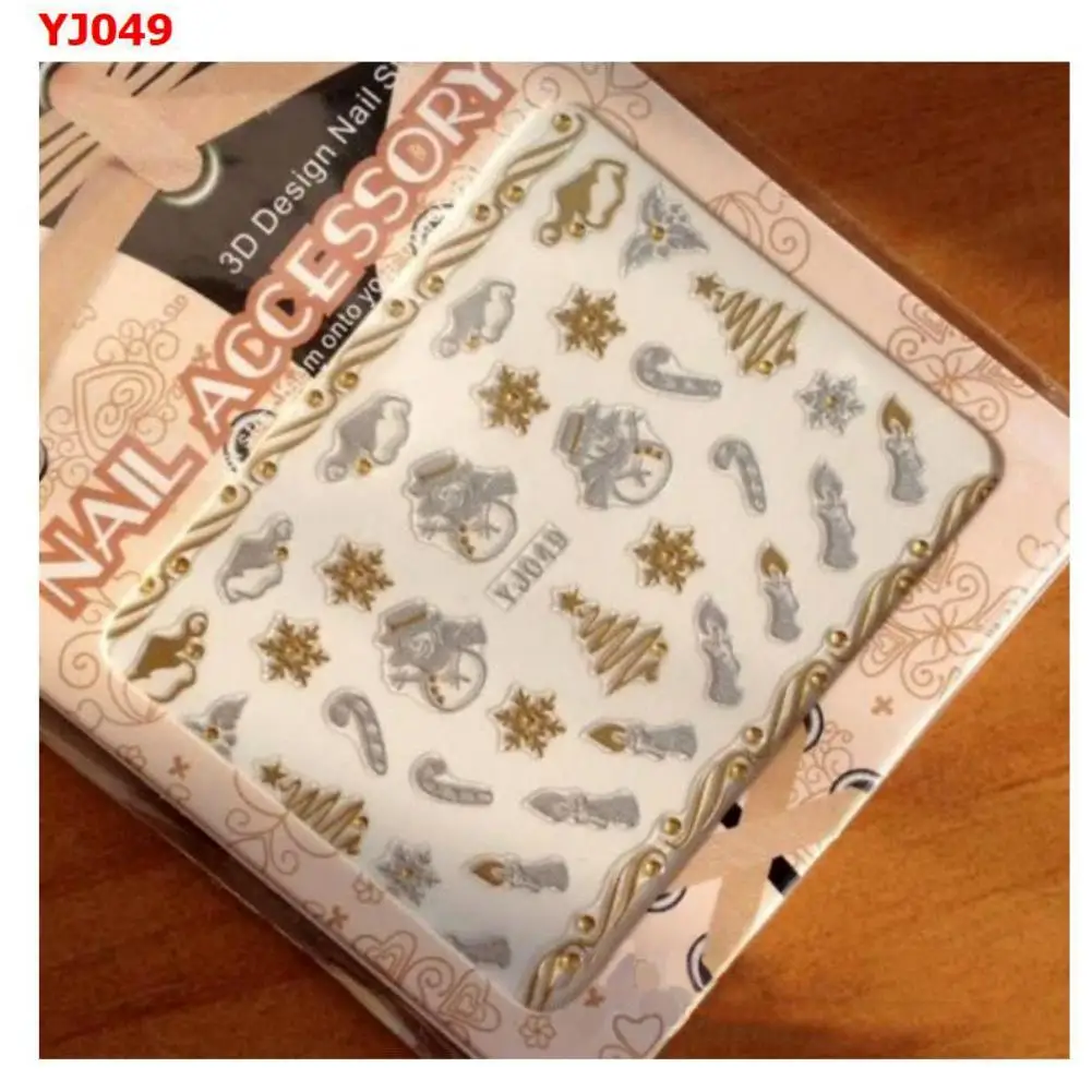 

Lovely Christmas Design 3D Nail Art Stickers Decals Home Salon Manicure Tool