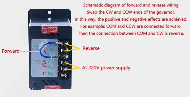 Редуктор переменного тока 5IK120RGN-CF 120 Вт AC220V регулируемая скорость Реверсивный