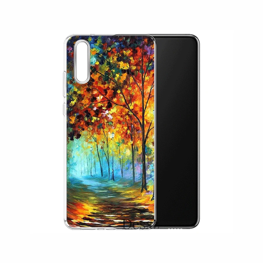 Чехол на мобильный телефон из ТПУ для Huawei P30 P20 P10 P8 P9 Lite Pro P Smart Z Plus масляный осенний