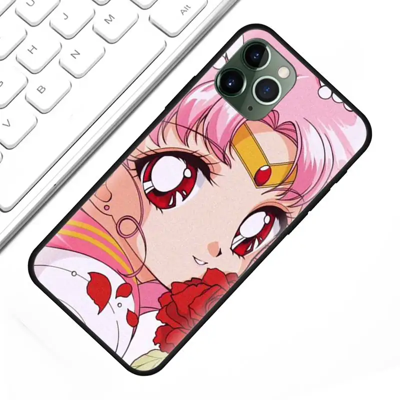 

Anime Cartoon Sailor Moon Capa for Apple iPhone 12 Mini 11 Pro XS Max X XR 8 7 Plus 6 6S SE 2020 Black Silicone Phone Case Coque