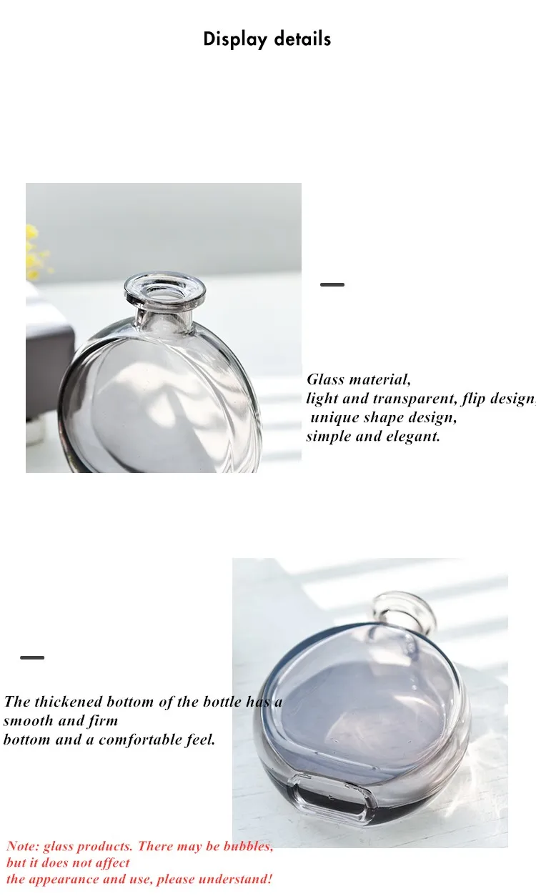 Скандинавская прозрачная ваза INS настольная Цветочная композиция маленькая