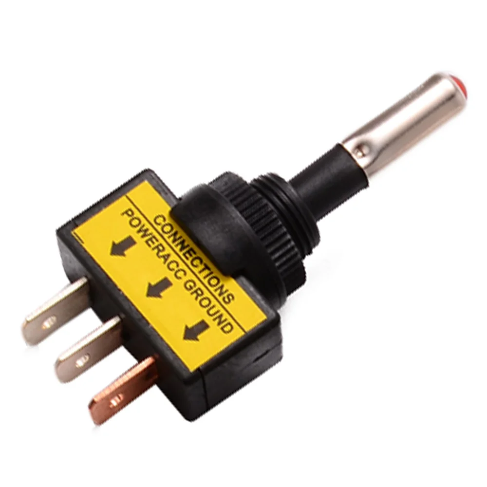 10 шт 12V 20A автомобиль красный светодиодный светильник тумблер 3 Pin SPST