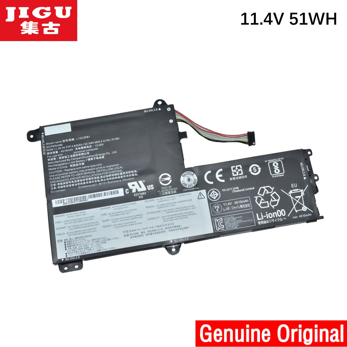Оригинальный аккумулятор для ноутбука JIGU L15L3PB0 5B10R38659 L15M3PBO Lenovo Flex 5 15 Ideapad 330C 330S