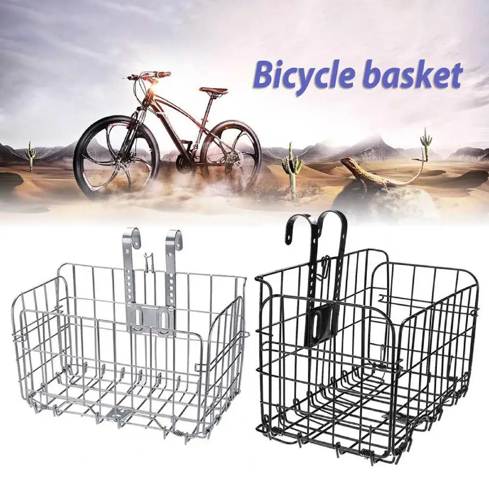 

Bicycle Basket Storage Container Foldable Design Save Space Safe Mountain Bike Folding Bicycle Basket for Bike