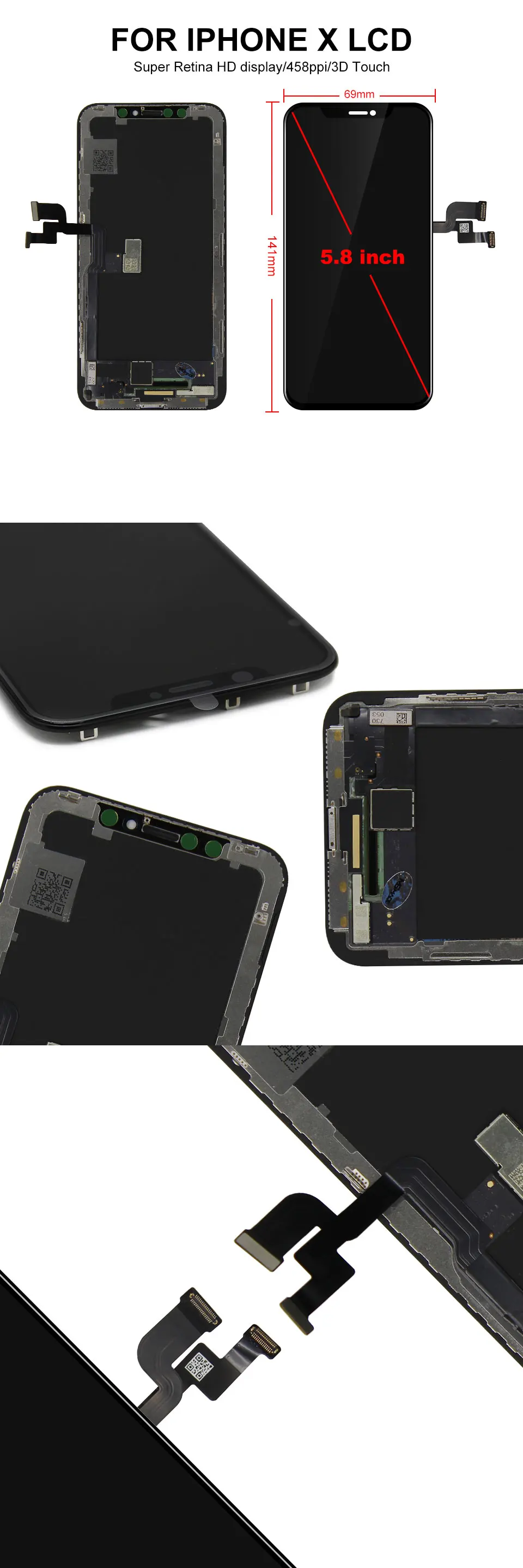 Класс AAA+++ для iPhone 6 6S 6Plus lcd кодирующий преобразователь сенсорного экрана в сборе с 3D силой для iPhone 6 7P X ЖК-дисплей без битых пикселей