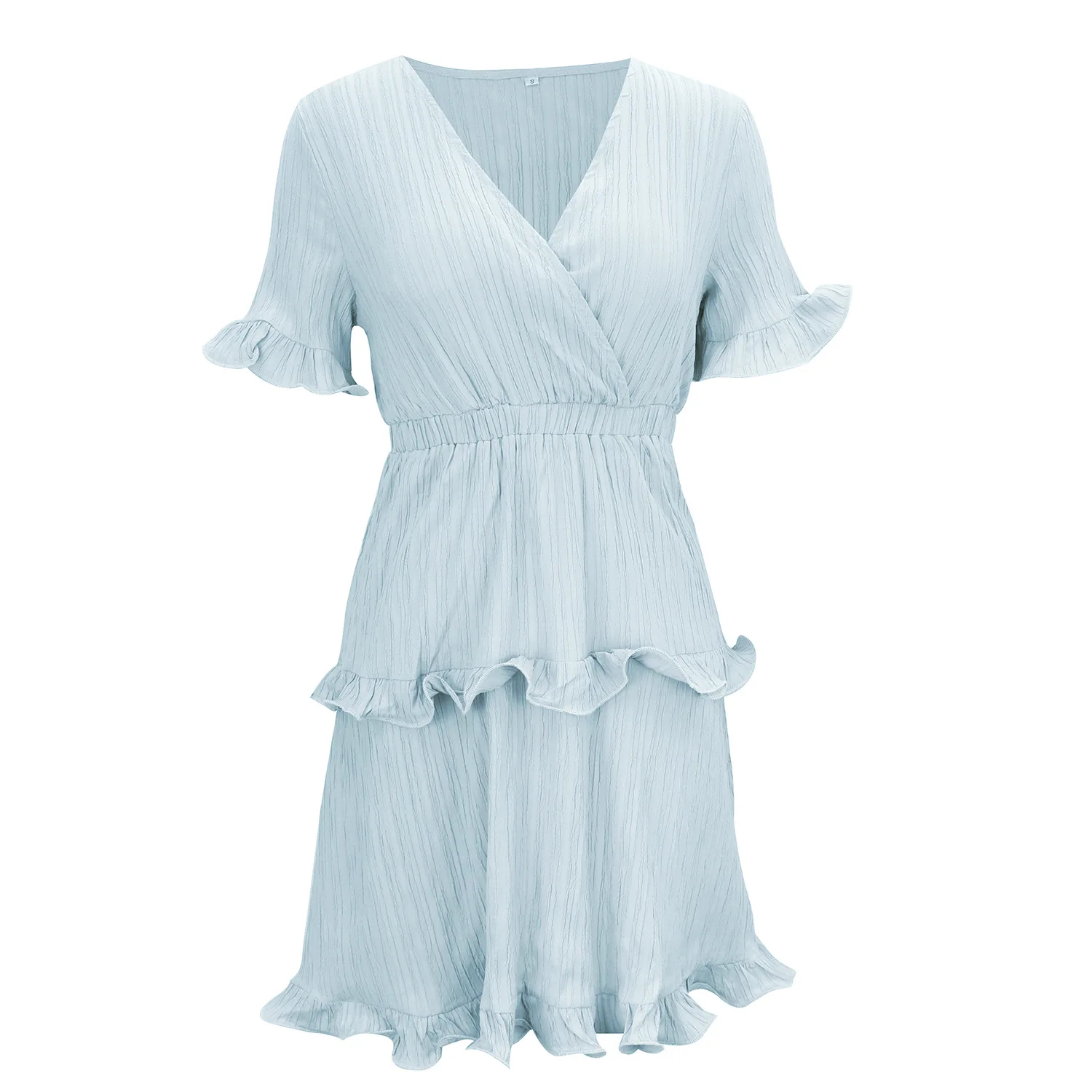 

Women Dresses 2021 Lady Vintage Floral Printed Chiffon Shirt Dress Short Butterfly Sleeve Midi Summer Dress Vestido Beach Dress