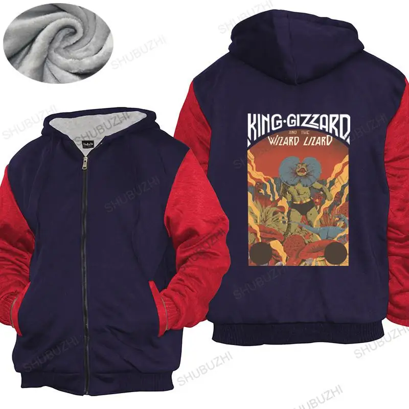 

New king gizzard and the lizard wizard WHITE Men's thick hoody men cotton fashion warm coat male winter hoodie