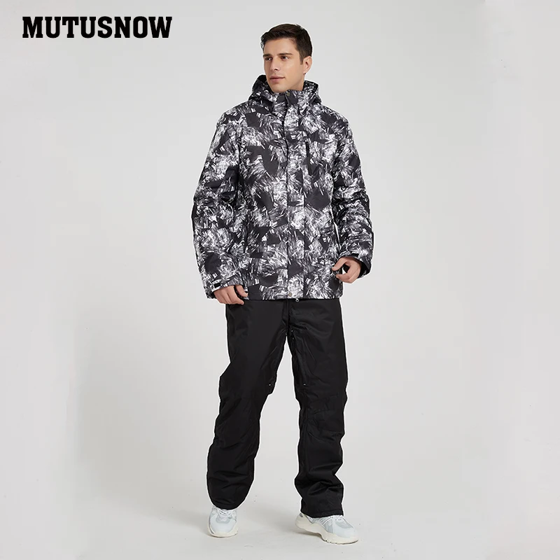 Новинка 2020 зимний лыжный костюм для мужчин ветрозащитный водонепроницаемый