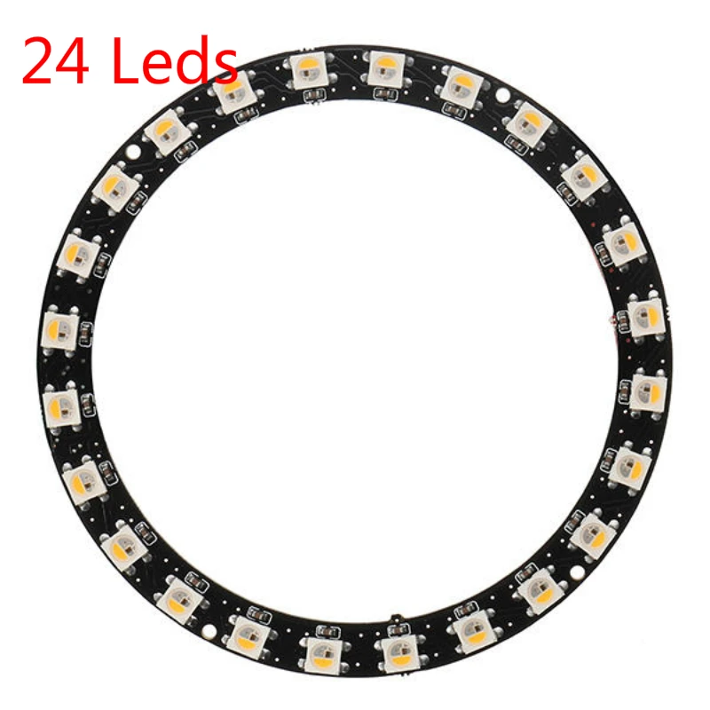 Круглая форма WS2812B SMD5050 RGBW RGBWW 4 в 1 светодиодный светильник чип-плата DC5V 1 шт. 8 шт. 12 шт. 16 шт. 24 шт. СВЕТОДИОДНЫЙ полноцветный модуль