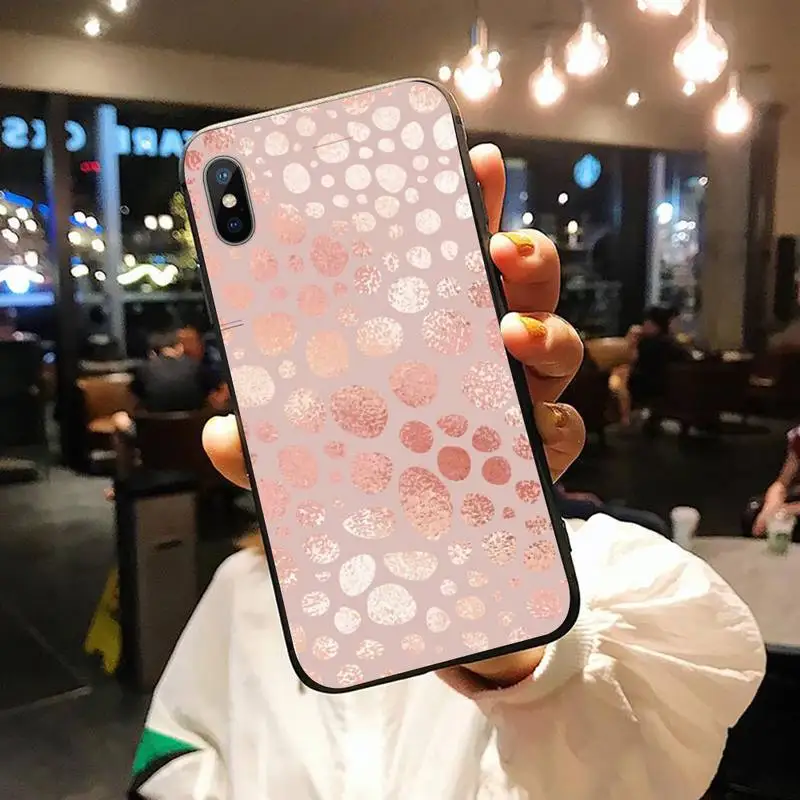 

Gold Rose Love heart fashion Phone Case for iPhone 11 12 pro XS MAX 8 7 6 6S Plus X 5S SE 2020 XR