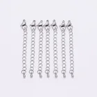 10 шт.лот Расширенная удлинительная цепочка из нержавеющей стали с застежками-лобстерами для ювелирных изделий DIY браслет ожерелье