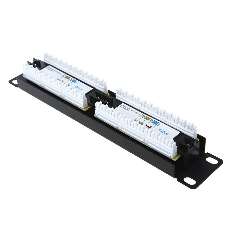 

Cat6 12 Port RJ45 Patch Panel UTP LAN Network Adapter Cable Connector