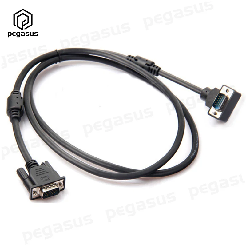 Угловой разъем 90 градусов VGA RGB 15 контактов проекторы Папа-папа мониторы кабель