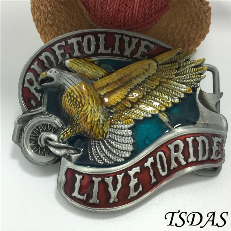 1 шт. Новая мода 3D LIVE TO RIDE металлическая пряжка для ремня подходит 3 8 4 см Ширина 90*77