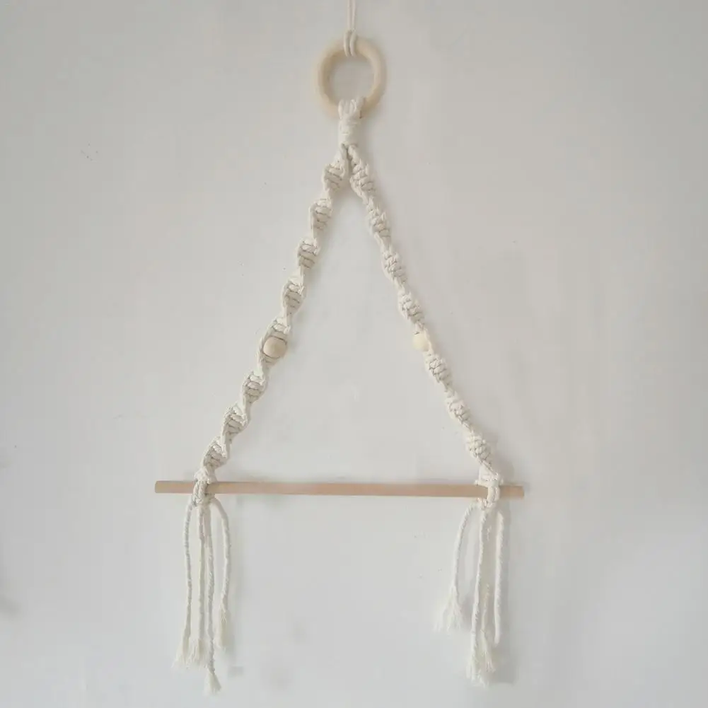 Скандинавская деревянная подставка для туалетной бумаги с креплением на стену, ручная плетеная ткань макраме, декоративная полка для полотенец на кухне и в ванной.