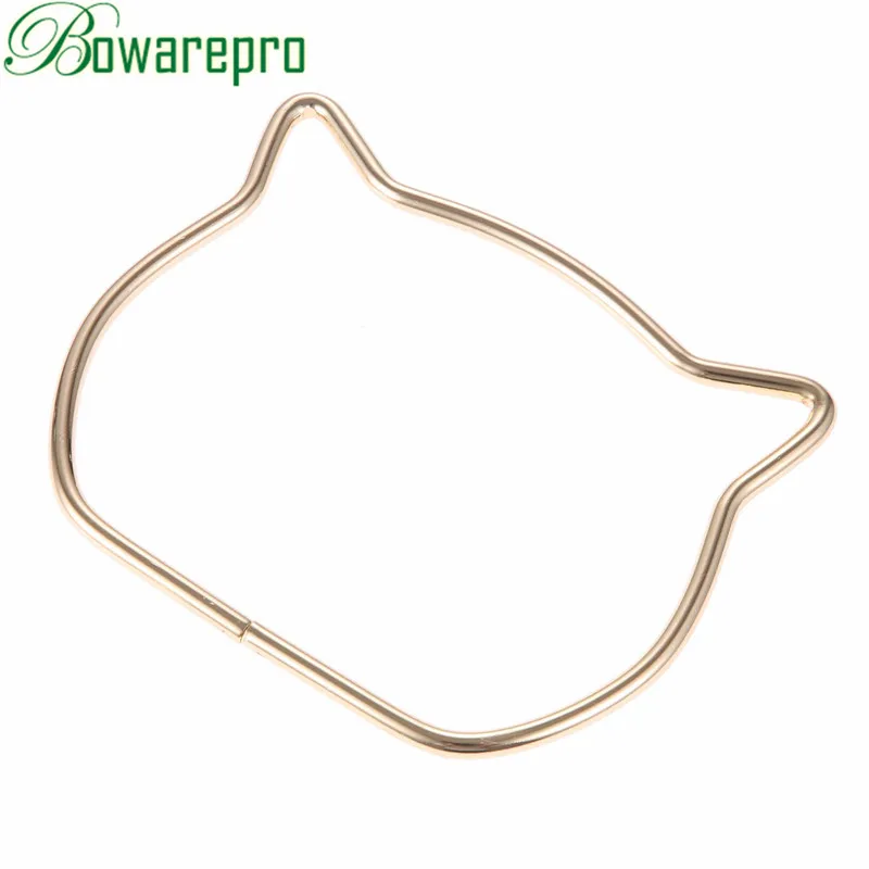 Bowarepro милый кот ухо Металл DIY сумка ручка Замена сумка ручка для дамская сумочка кошелёк с короткой ручкой Наплечные аксессуары для изготовления сумок