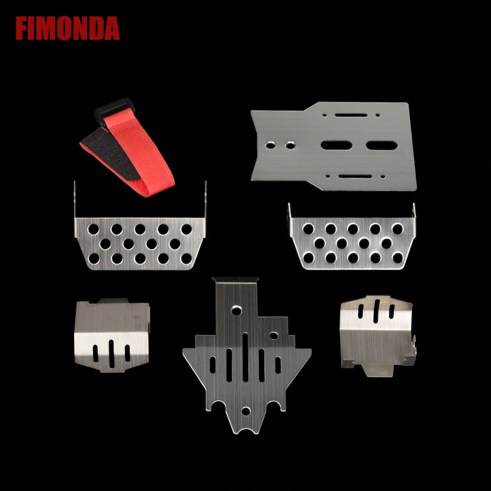 Six-in-One TRX4 Stainless Steel Chassis Armor Set Axle Protector Plate for 1/10 RC Crawler Traxxas TRX-4 Metal Upgrade Parts | Игрушки и