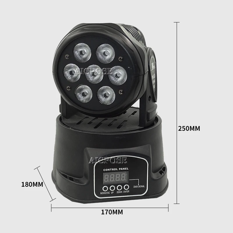 4 шт./лот мини 7x12 Вт светодиодный движущийся головной свет RGBW УФ 4в1 6в1