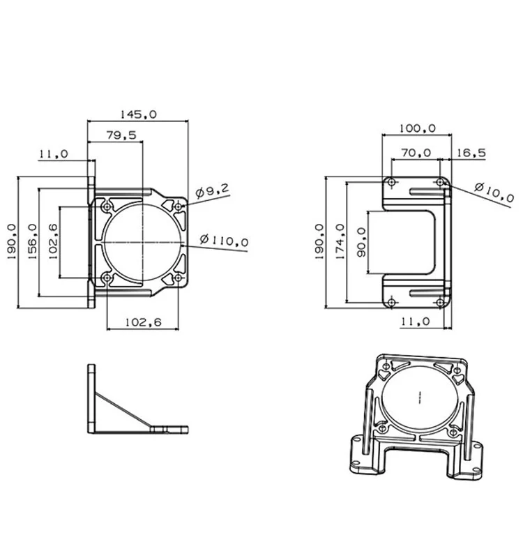 Запчасти для ЧПУ серия 130ST монтажный Серводвигатель горизонтальный кронштейн