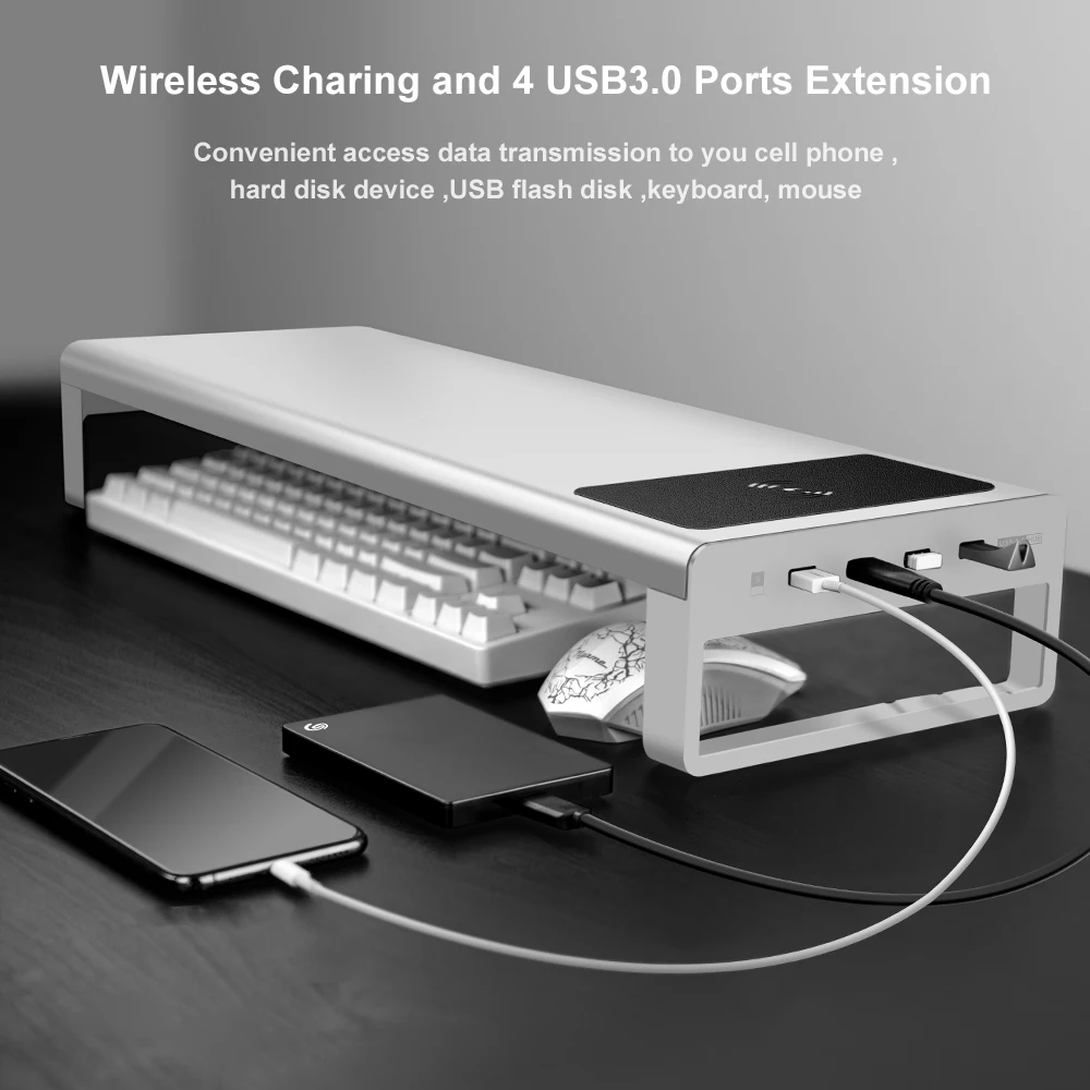 4 порта USB 3 0 с поддержкой передачи данных металлическая Алюминиевая Подставка