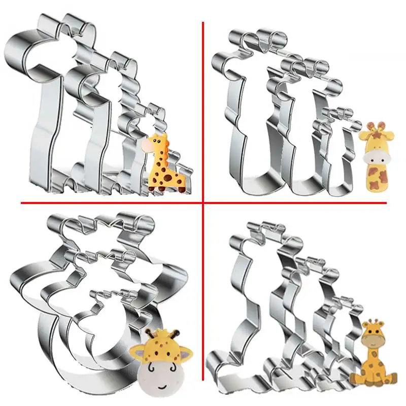 

Cortador De Galletas Animal Size Giraffe Do Pieczenia Outils De Cuisine Cake Cookie Cutter Dessert Fruit Cutting Die Tools