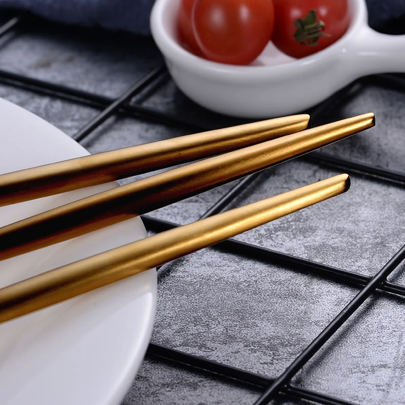 1 шт. Золотая твердая посуда вилка нож ложка из нержавеющей стали столовая