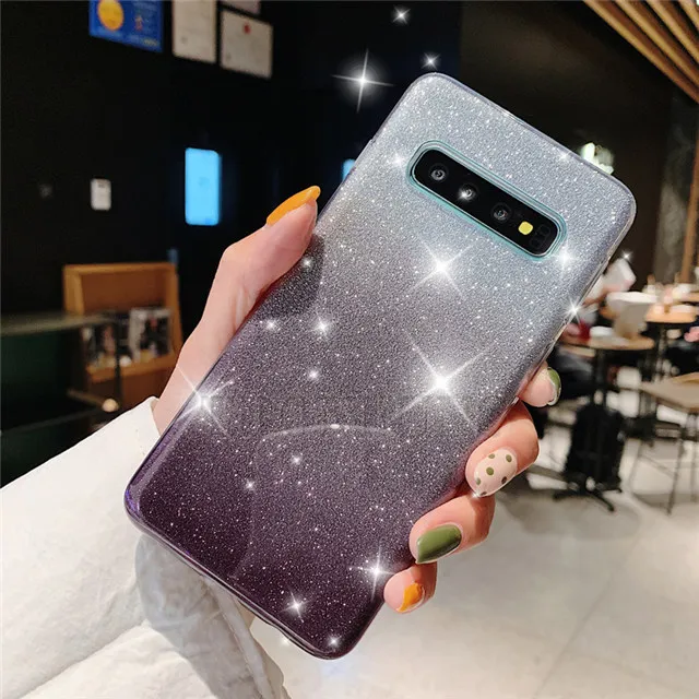 Коричневый С сияющими блестками силиконовый чехол для samsung Galaxy A50 A30 A70 A20 A20E A10 A40 A60 A80 A90 M10 M20 M30 M40 Чехол Мягкий ТПУ чехол с мультипликационным рисунком - Цвет: Коричневый
