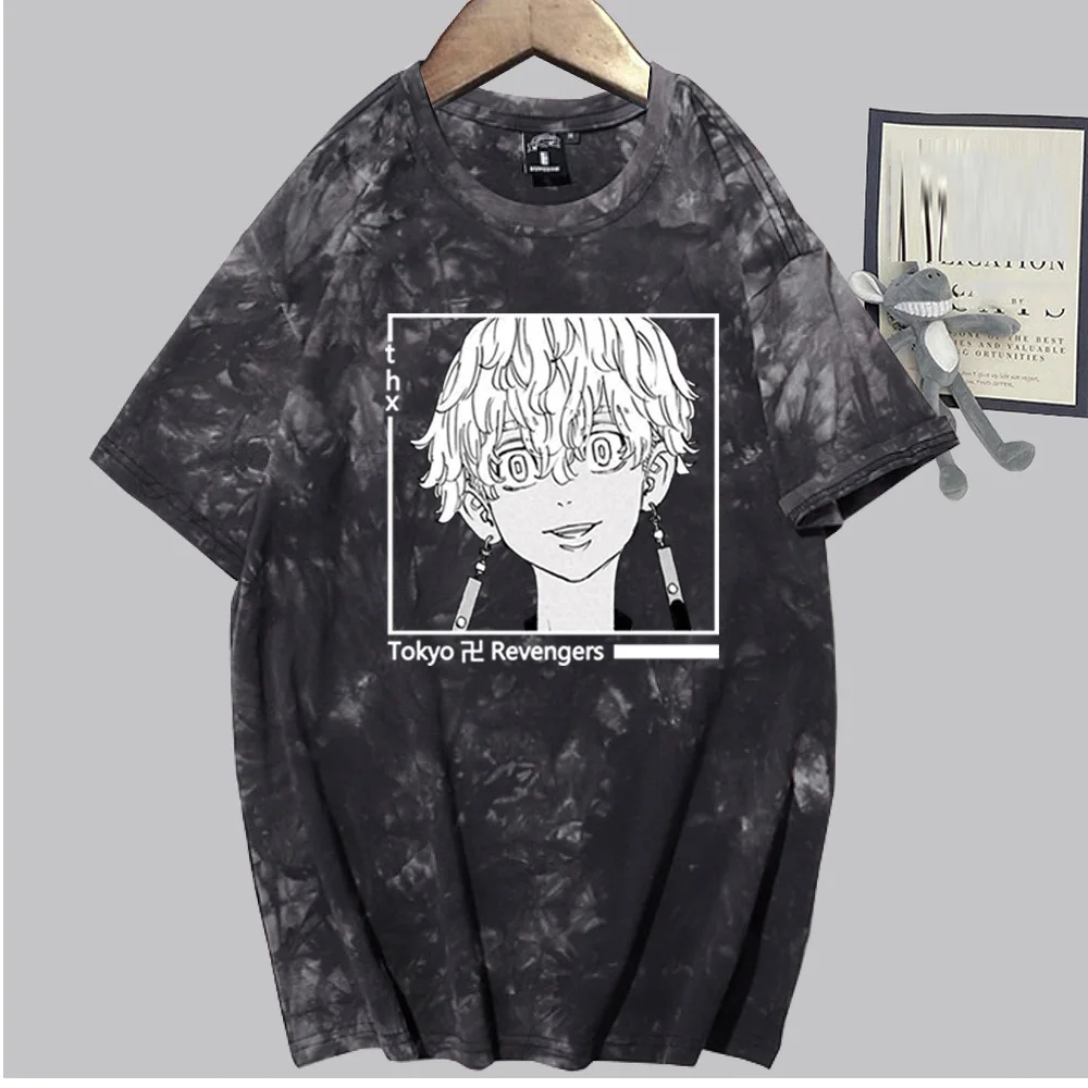 

Funny Anime Tokyo Revengers Black Dragon Print T-shirt O-neck Summer Causal Izana Kurokawa Unisex Tees