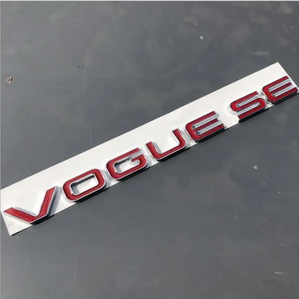 L SDV8 SCV6 Эмблема письмо бар для Range Rover VOGUE VOGUESE Расширенный Executive Edition автомобиля боковой край эмблема на багажник Стайлинг наклейка - Название цвета: chrome x red text