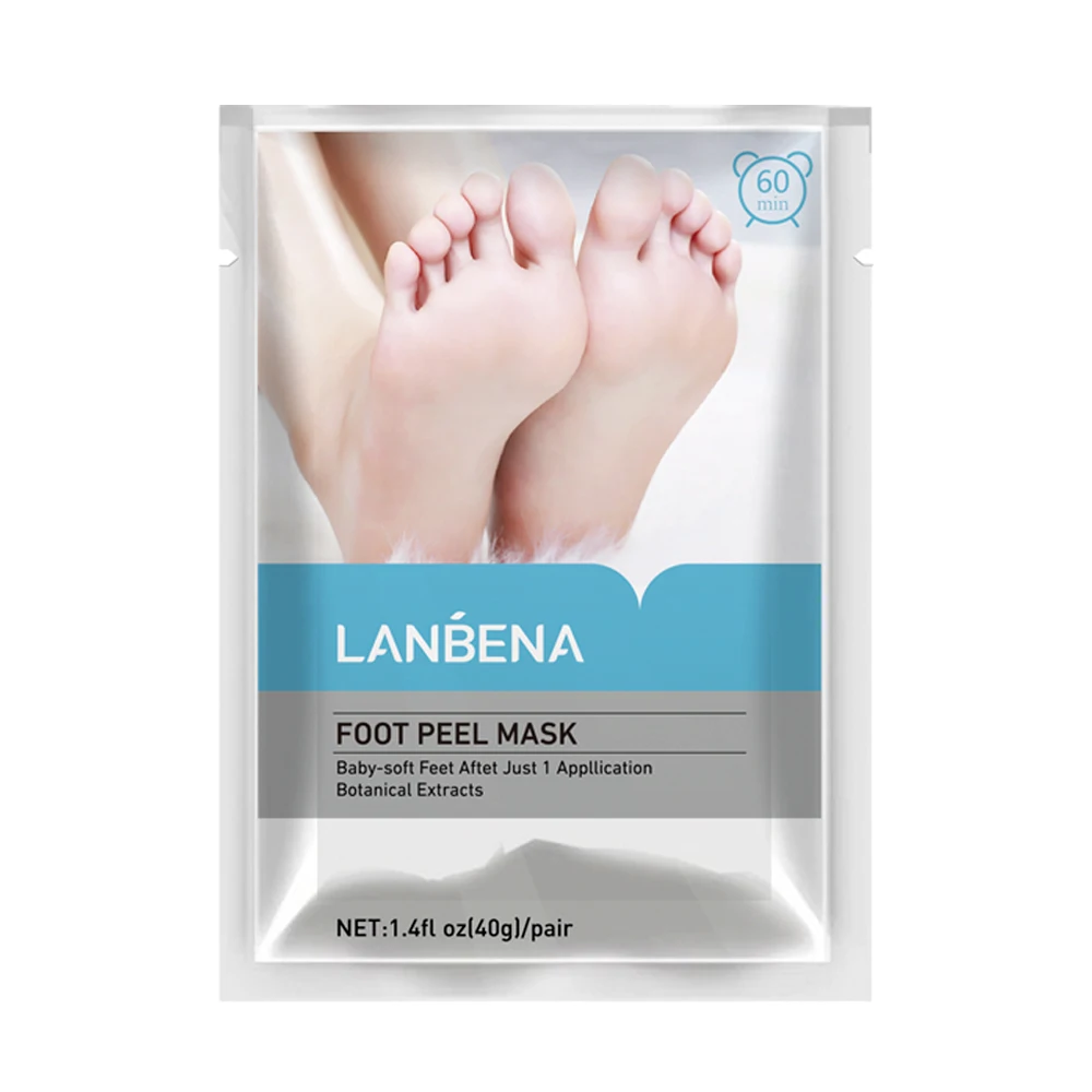 

LANBENA Foot Peel Mask Exfoliating Peeling Cuticles Heel Only Need One Pair Thoroughly in 7 DaysRemove Dead Skin Calluses Crack