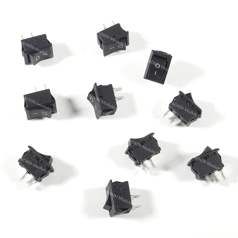 10pcs/lot KCD1 15*10mm 2PIN Boat Rocker Switch SPST Snap-in on off Micro switch Position 3A/250V | Обустройство дома