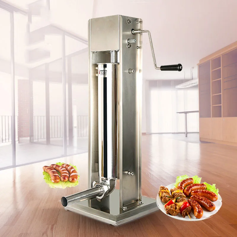 Ручной шприц для приготовления колбасы 2 скорости вертикальный из нержавеющей