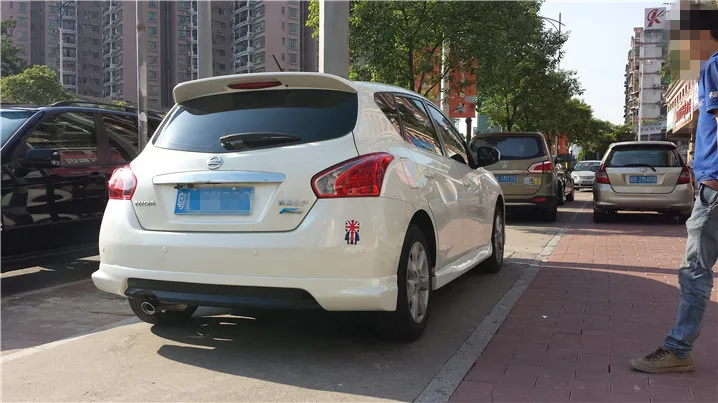 Для Versa спойлер 2011-2015 Nissan Tiida WXK ABS пластик Материал заднее крыло автомобиля Цвет