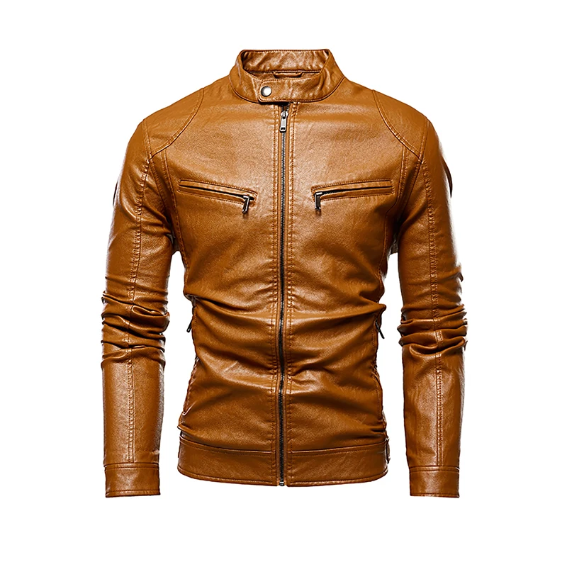 

New Fashion Faux Leather Jacket Men Motorcycle Men's Leather Jacket and Coats Jaqueta De Couro Masculina Mens Leather Coat L-5XL